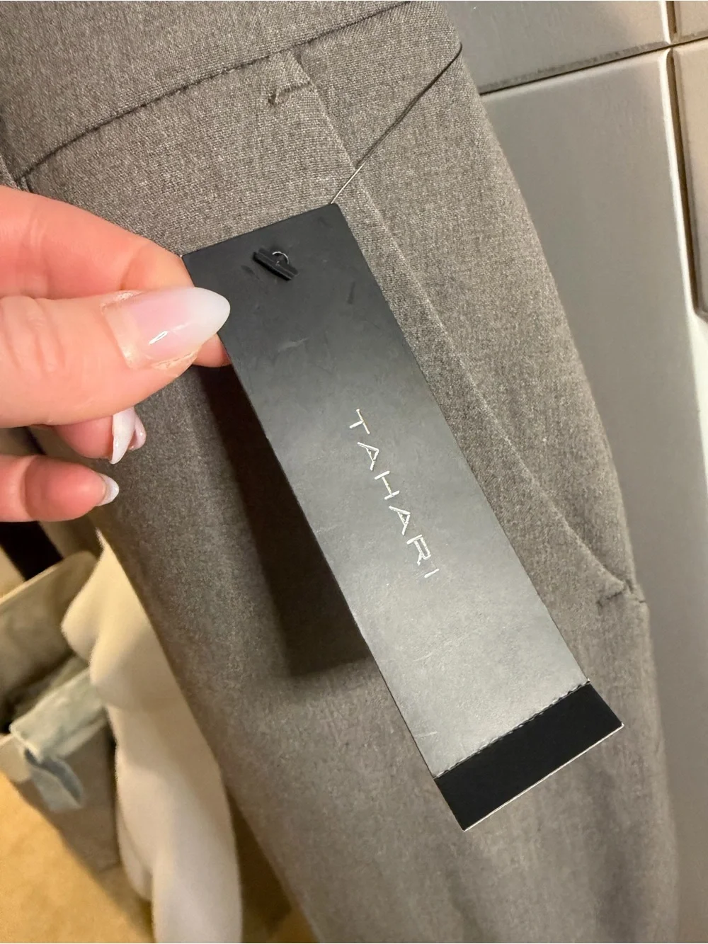 Tahari Olive Green Tailored Dress Pants - Picture 7 of 10